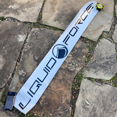 Liquid Force Wakeboards Vinyl Sticker Decal  6 x50  Black Lettering Ski Car Boat