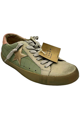 SHU SHOP Women's Croc-Embossed Everyday Star Sneaker Sage