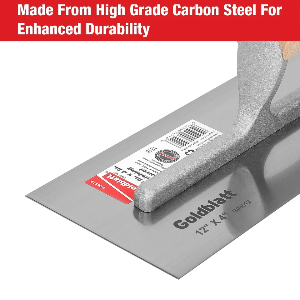 Goldblatt 3-Pieces Drywall Trowel Masonry Trowel Sets 14''x4'' 12''x 4'' 8''x 3" - Image 3 of 4