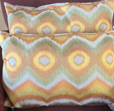 Crate and Barrel ANATOLA GOLD 24" x 16" Pillow Cover Set of Two Covers Only