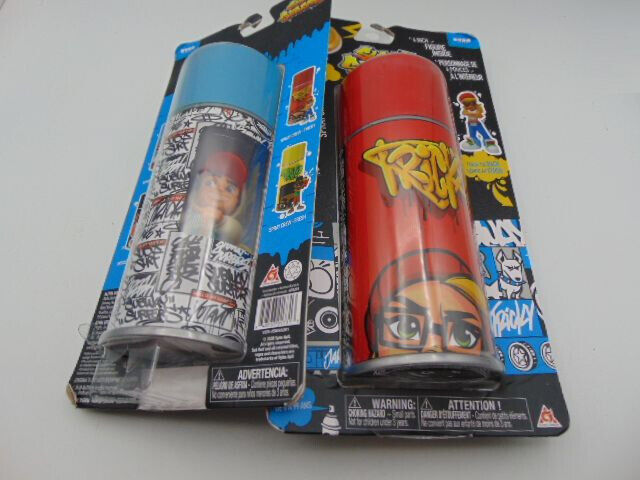 2 New Subway Surfers Spray Crew 4 Figures - Jake & Tricky Cans