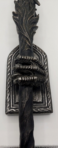 DWK Medieval Resin Dragon Torch Scepter Wall Mount w/Light Up Color Changing Orb - Picture 3 of 13