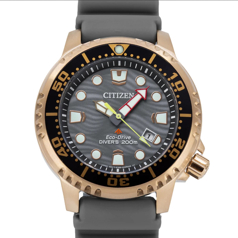 Citizen Eco-Drive Promaster Diver Watch Rose Gold Tone Gray Dial BN0163-00H