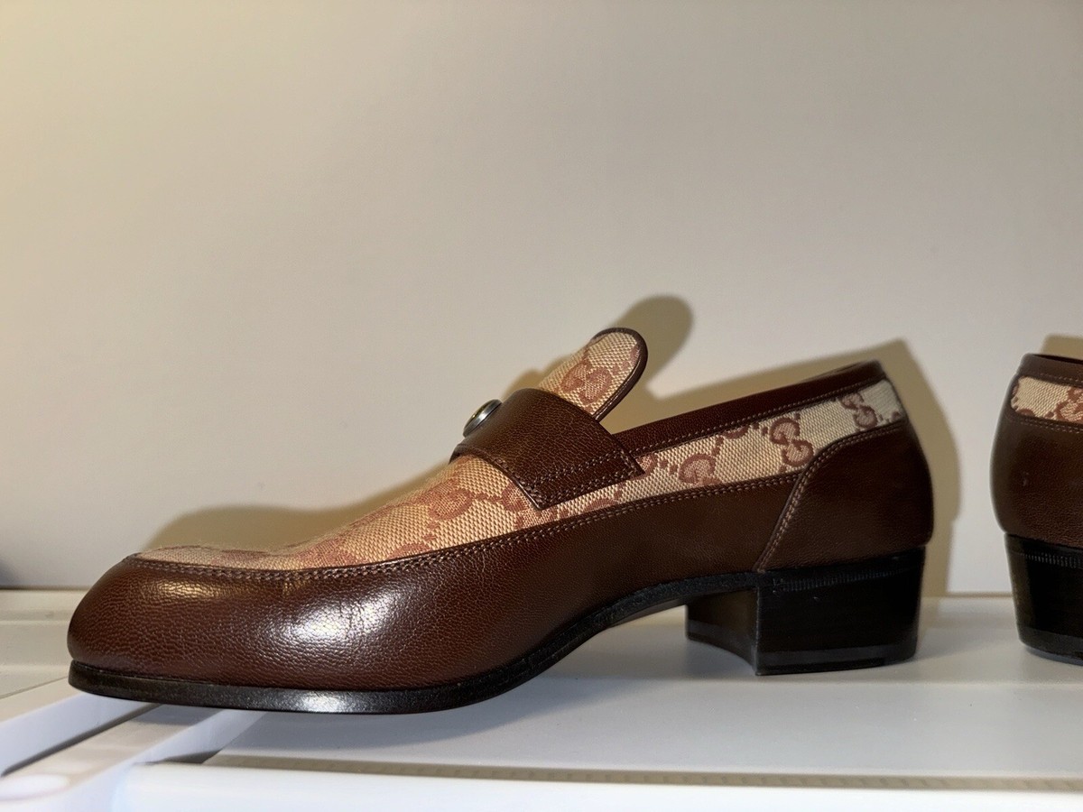 GUCCI グッチ　パンプス　ローファー　Gロゴ　ブラウン　レザー　1838 GUCCI グッチ パンプス ローファー Gロゴ ブラウン レザー 1838