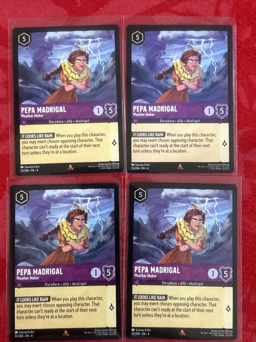 disney lorcana card maker 4x Disney Lorcana: Ursula's Return - Pepa Madrigal - Weather Maker - 53/204  x4