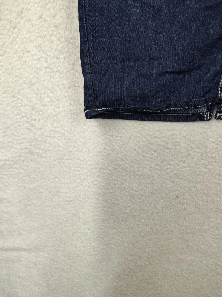 Falda de mujer Nine West 12 azul mezcla de algodón lápiz recto calce regular mini Foto 4 de 4