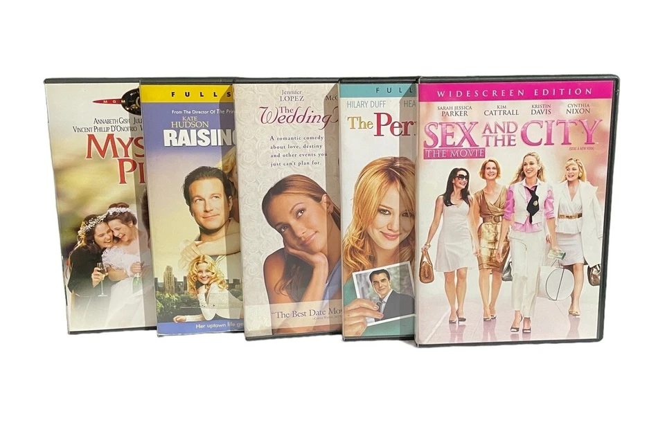 LOT OF 5 ROMANTIC COMEDIES DVDS, Mystic Pizza, Wedding Planner, Sex And The City Foto 3 de 4