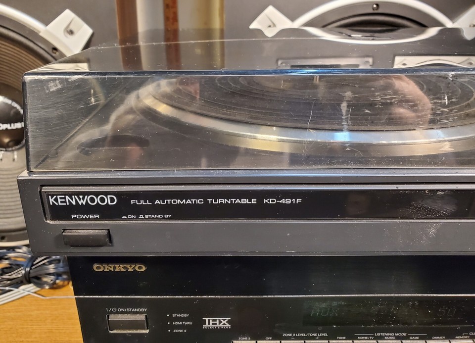 Vintage 1991 Kenwood KD491F Belt Drive Turntable Record Player