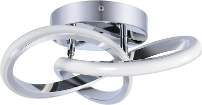Giggi LED Deckenleuchte 22W Blumenform Chrom Deckenleuchten 4500K weißes Licht