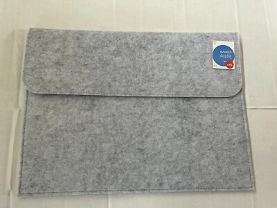 LAPTOP SLEEVE HOLDER X & O IMPULSE CVS 14  X 10.5  GREY GRAY FELT NEW NWT