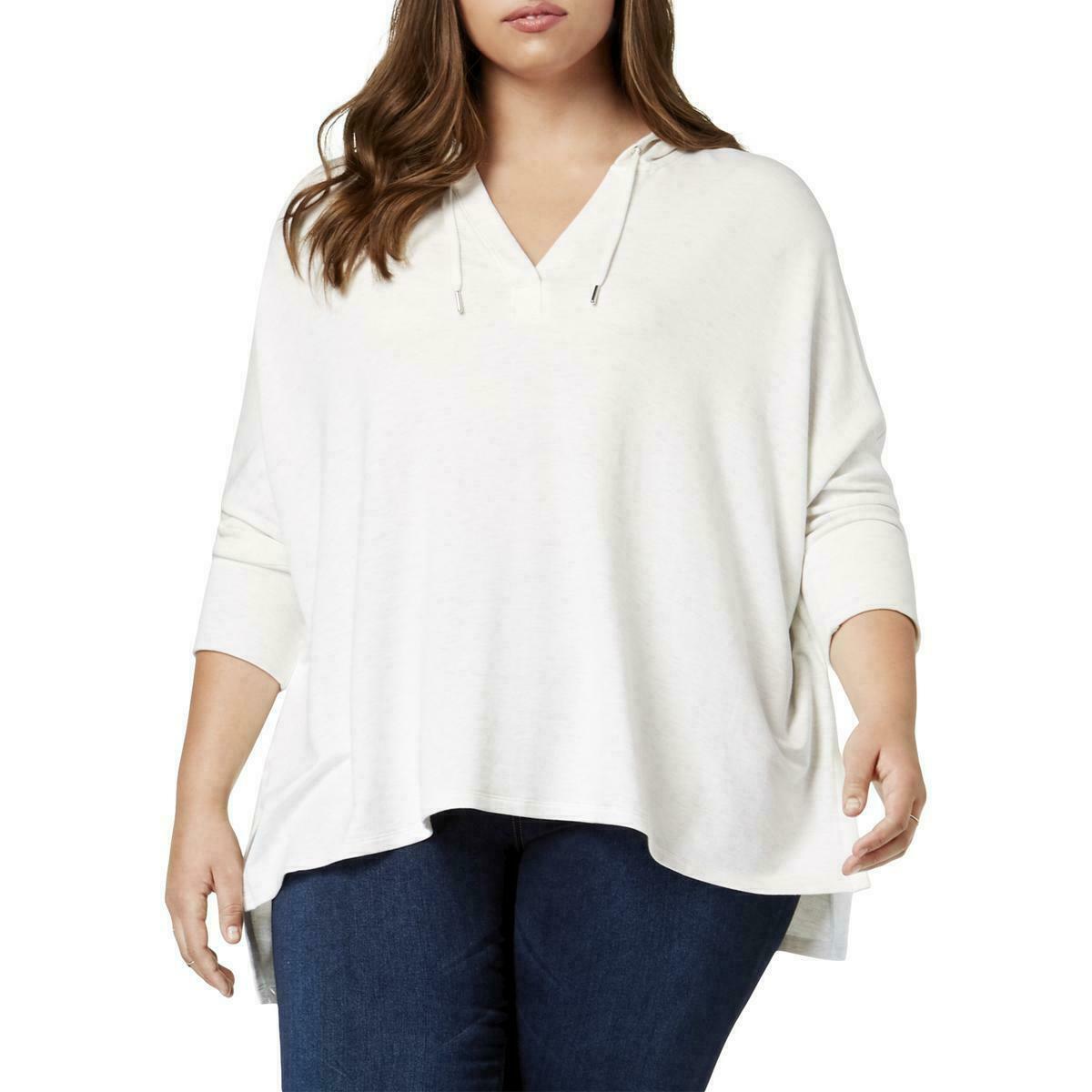 Style Jersey On Top Of Hoodie Style Co Women's White Jersey V