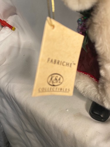 Kurt Adler Fabriche 2018 Weihnachtsmann mit Weinkorb und Tablett 11,5" T mit Hängeetikett - Bild 10 von 15