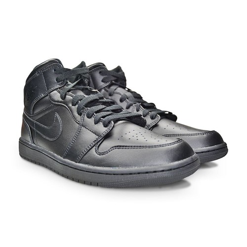 Mens Nike Air Jordan 1 Mid - 554724 093 - Black - Picture 4 of 5