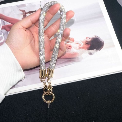 Bright Rhinestone Phone Lanyard Glitter Wrist Straps Phone Accessories - Zdjęcie 3 z 19