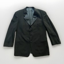 Vintage Giorgio Armani 41R Made in Italy Black Virgin Wool 3Btn Tuxedo Jacket