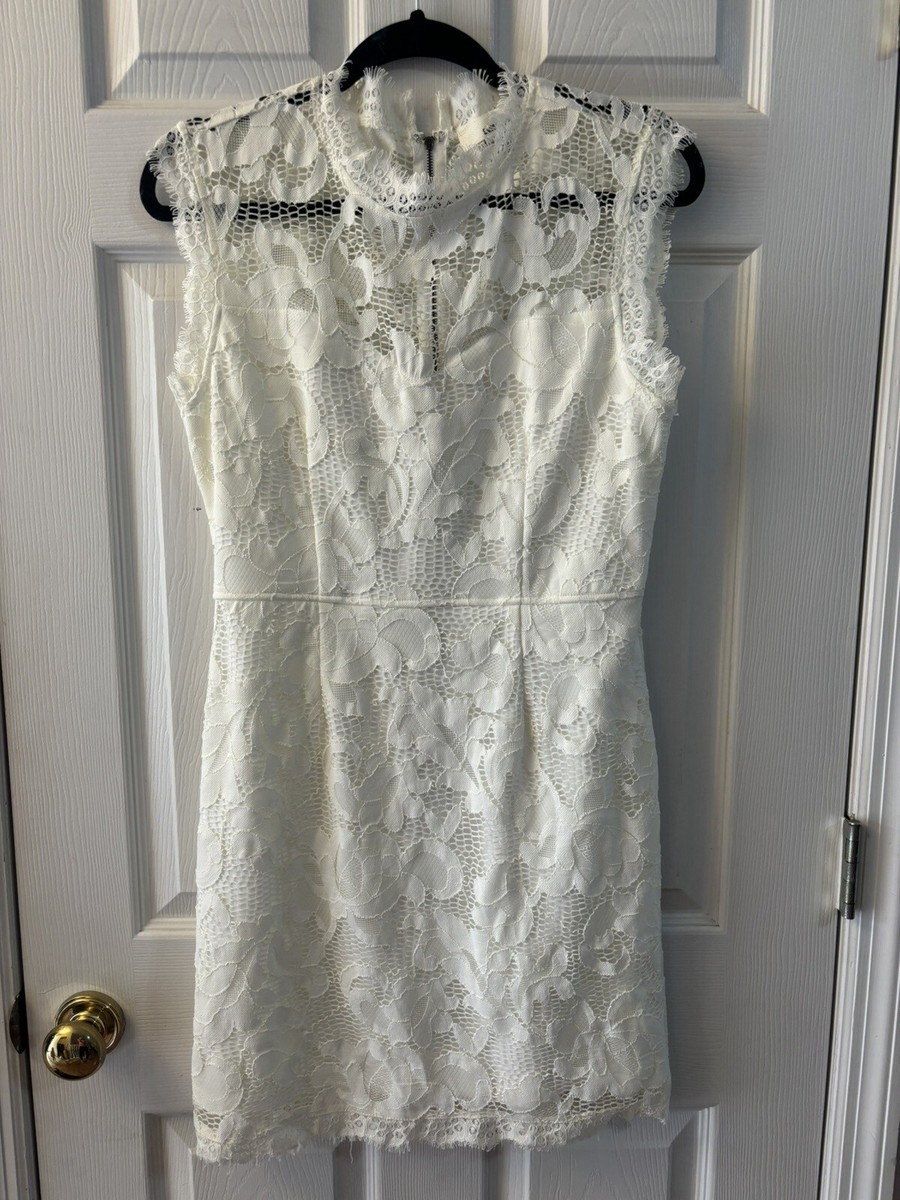 chinese dress ladies Sans Souci Mock Neck Lace Sheath Dress  Rogue LA