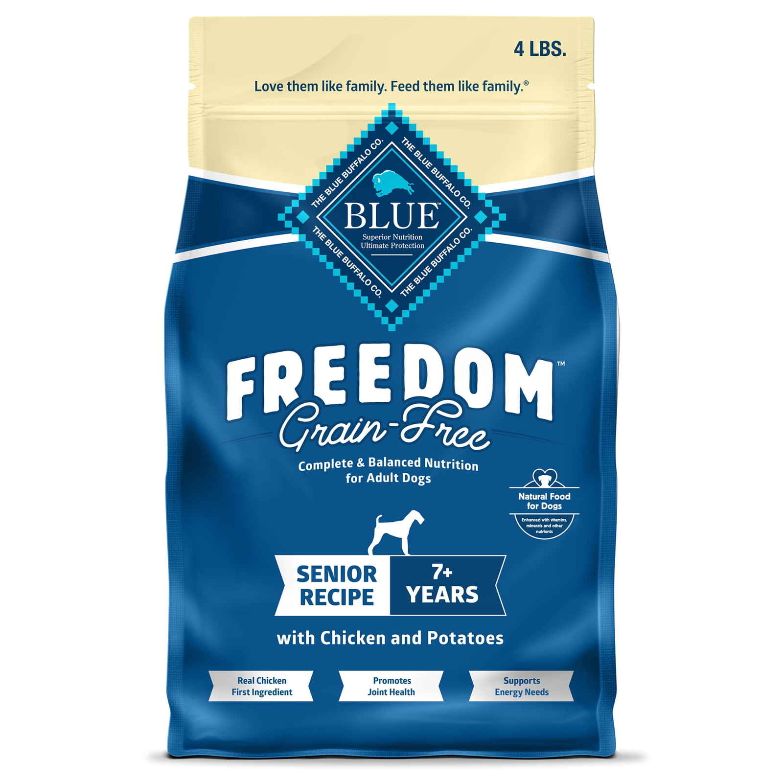  Freedom Grain-Free Senior Dry Dog Food, Chicken & Potatoes,