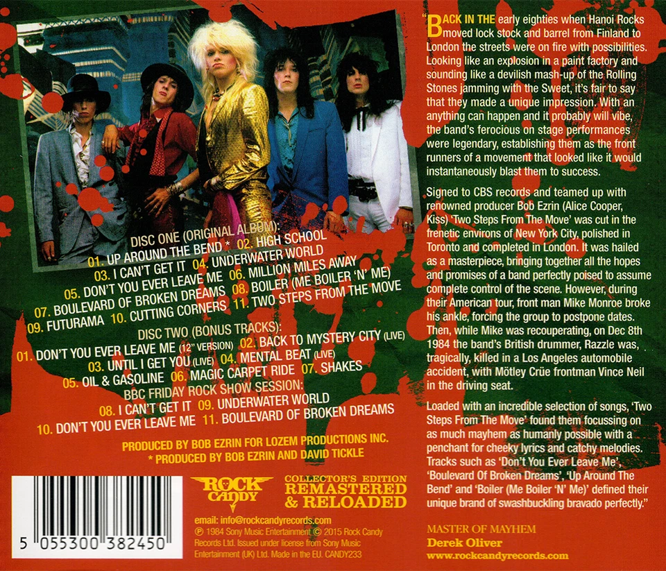 Hanoi Rocks ~ Two Steps From The Move (1984) 2CD 2015 Rock Candy Records ••NEW•• - Image 4 of 4