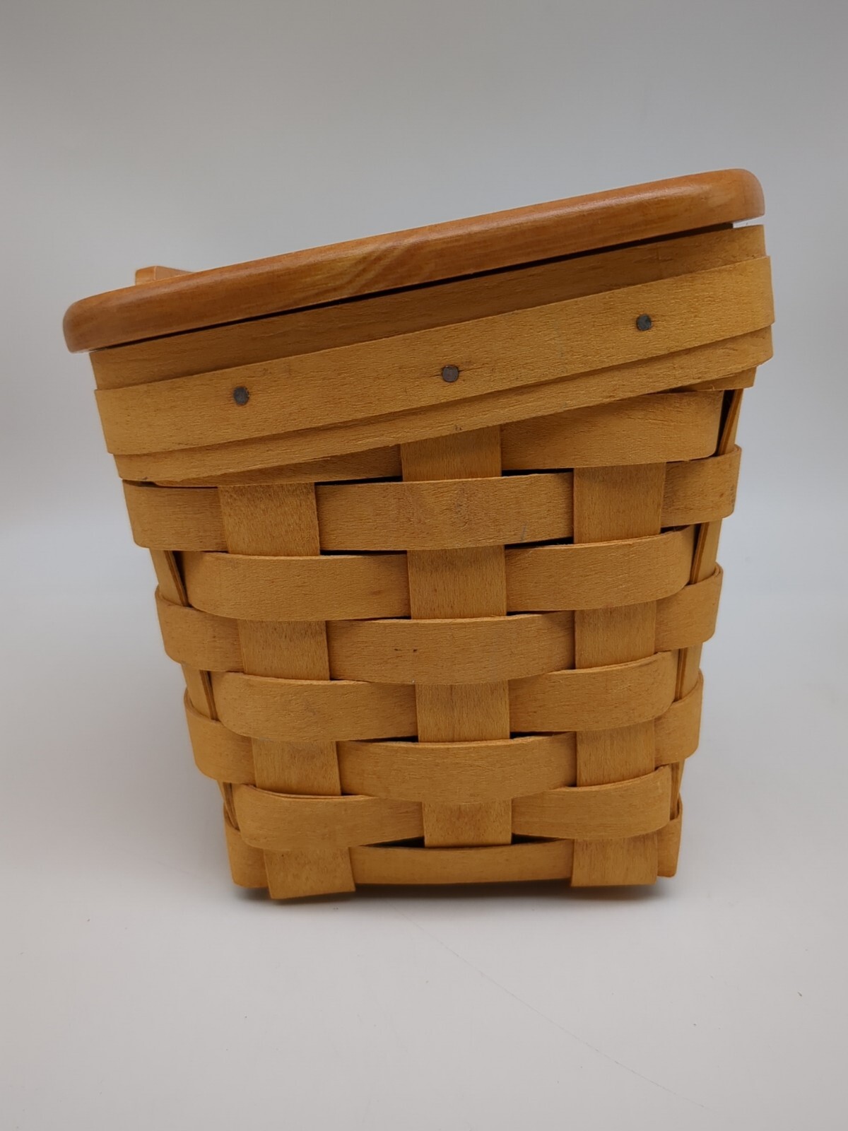 Longaberger Recipe Basket W/ Plastic Protector Lid Recipe Cards Signed