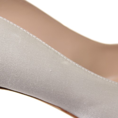 Stuart Weitzman NWD Forever Crystal Bow 75 Heels Size 9 US in White Satin - Picture 14 of 16