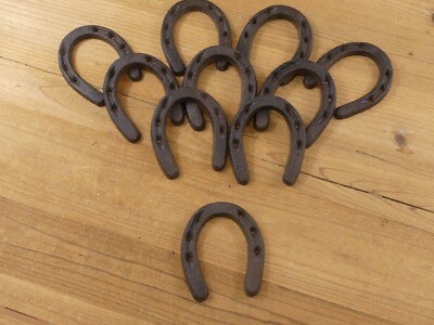 20 CAST IRON SMALL HORSESHOE 3'' x 3 1/2'' Horse Nick Nack Rustic Western Decor 