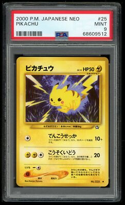 Pokemon Japanese Neo 1 Genesis 025 Pikachu 2000 Card 25 70/111 PSA