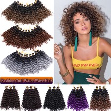 Water Wave Braid Twist Crochet Braiding Hair Extensions Ombre Human Deep Curly