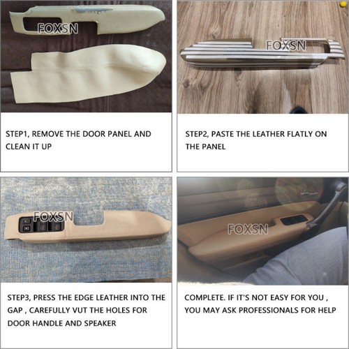 SET BLACK For Honda CRV 2007 2008 2009 2010 2011 Door Handle Armrest Panel Cover - Picture 3 of 7