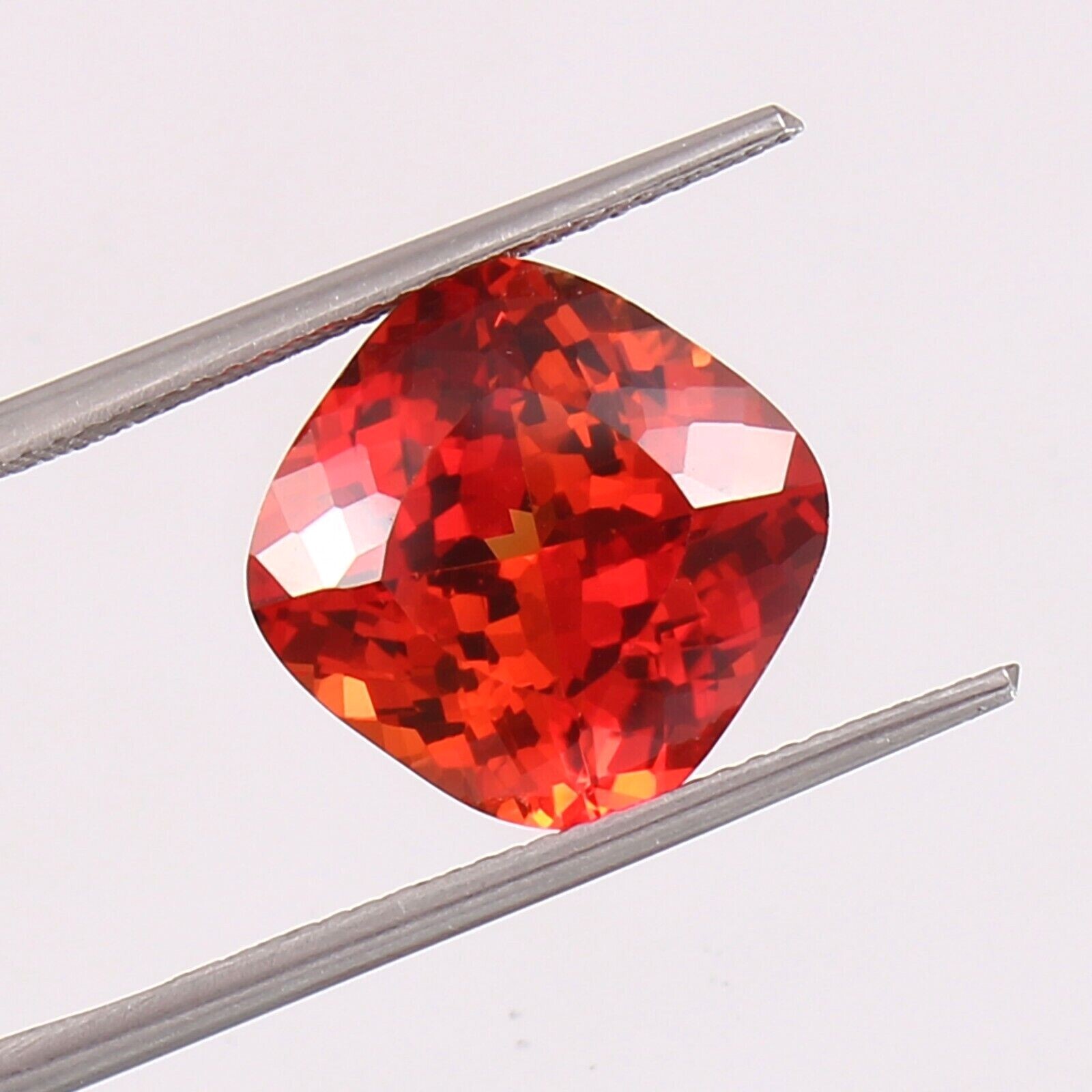 10.24 Carat Ceylon Padparadscha Sapphire Loose Gemstone - Asscher Cut, Flawless, 12x12x8 Mm For Jewelry Making