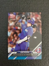 Jose Miranda 10 Hits 10 Bats 2024 MLB TOPPS NOW Card 384 Blue Parallel 28/49