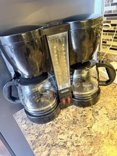 BLACK+DECKER Dual 12-Cup Filter Coffee Maker, 2 Carafes, Auto Shut-Off, Black