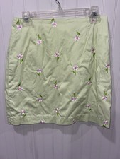Vintage Lilly Pulitzer Women’s 4 Green Floral Embroidered Skirt
