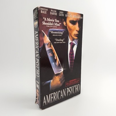 American Psycho VHS 2000 Bale Dafoe Witherspoon Leto  18A Can Lion s Gate 14620E