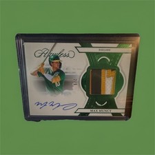 2025 Panini Flawless Max Muncy Oakland Patch Autograph Serial Numbered /5