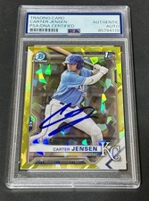 PSA/DNA Carter Jensen SIGNED 2021 Bowman Chrome Yellow Sapphire #BDC106 RC Auto