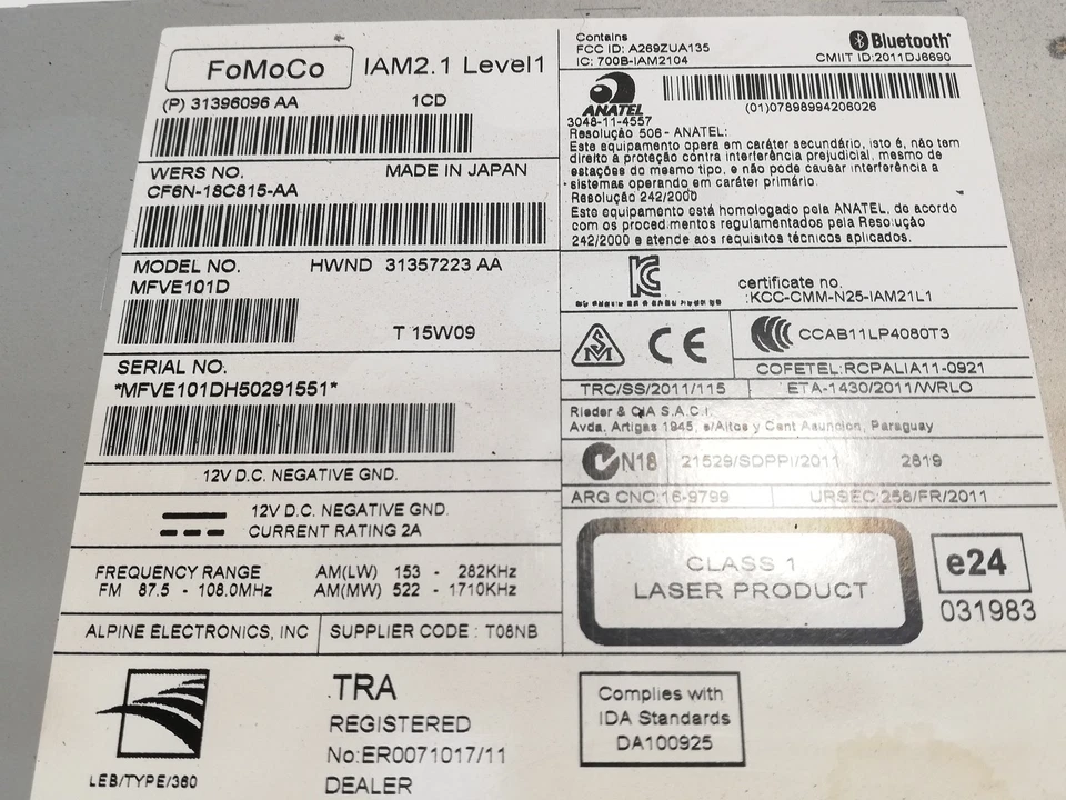 VOLVO V40 Cross Country 526 31396096AA Musik-Player mit GPS 2.00 30335254 - Bild 2 von 4