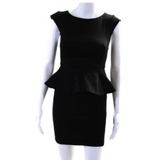 Alice + Olivia cap sleeve peplum pencil dress black size 0, XS, New NWT
