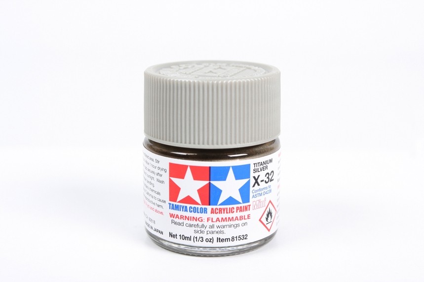 Tamiya X-32 Titan Silver Acrylic Paint 10ml