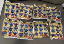 BRAND NEW SEALED DISNEY STITCH FIGURAL BAG CLIP SERIES 7 LOT OF 8 PACKS AGE 4