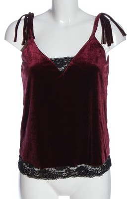 ZARA BASIC Trägertop Damen Top Gr. DE 36 rot-schwarz Casual-Look
