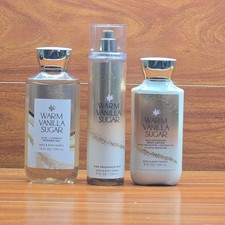 Bath Body Works Warm Vanilla Sugar Shower Gel Body Lotion Fine Fragrance Mist