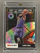 2019 Panini NBA Hoops LeBron James Premium Stock Lights Camera Action Holo #20