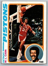 1978-79 Topps #82 M.L. Carr Detroit Pistons VG- Vintage