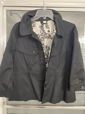 H M Grey and black Women s Lined Short Blazer jacket with a boho touch size 12