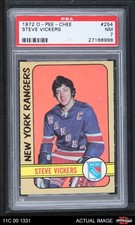 1972 O-Pee-Chee #254 Steve Vickers Rangers-Hockey RC PSA 7 - NM