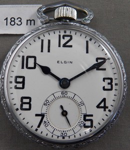 Antique B. W. Raymond Elgin 21J, 16S, Railroad Pocket Watch