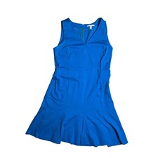 Banana Republic Women's Dress 14 Knit Bright Teal V neck Sheath Career