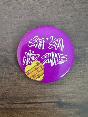 Vintage David Lee Roth Eat Em And Smile Button Pinback