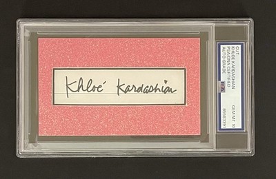 Khloe Kardashian PSA/DNA Signed Cut Signature 3x5 Autographed