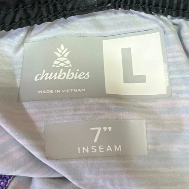 Chubbies Men's Black Animal Print Brief-Lined Board Swim Trunks Shorts Size L - Image 3 of 3